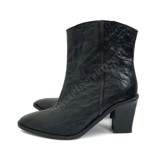 Free People Barclay Western Black Ankle Boots - Picture 7 of 13